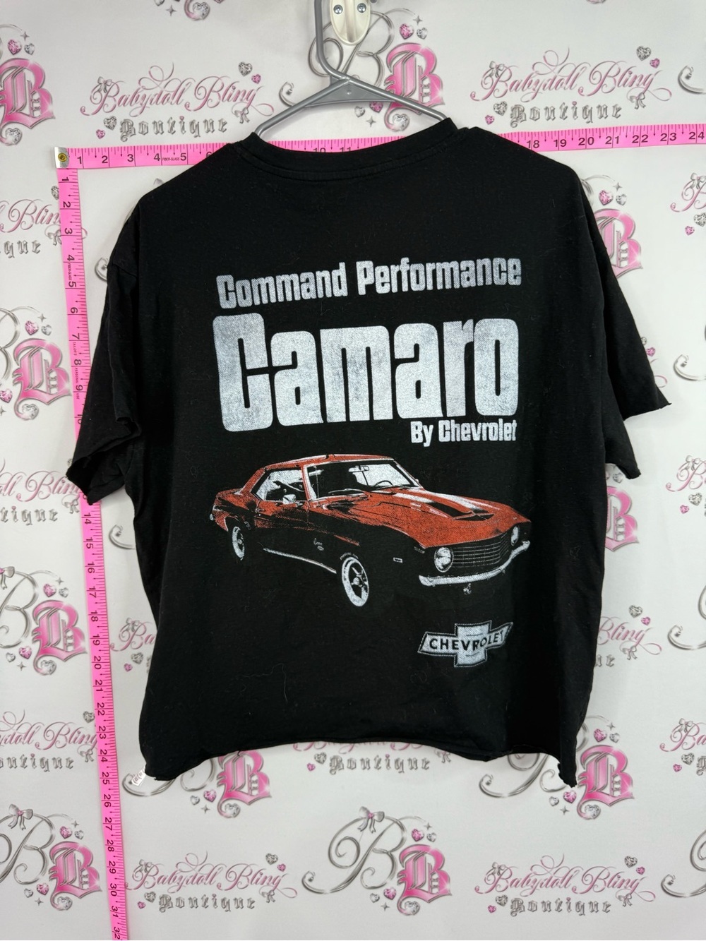 Camaro By Chevrolet Graphic Tee - Black with Red Car